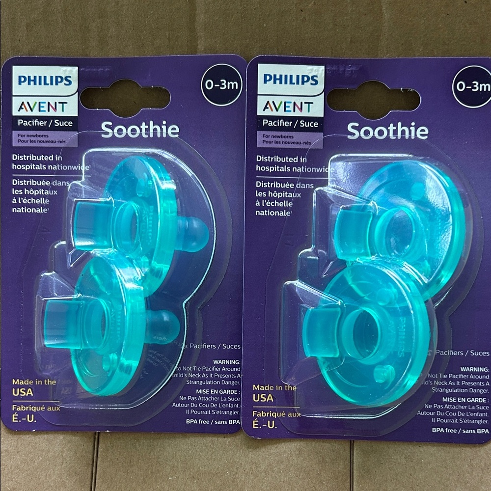 Philips Avent Soothie Pacifier - Green Newborn 0-3m 4 count